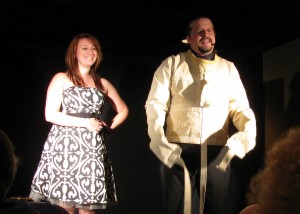 Magician John Shore preparing for straight Jacket performance during presentation of the Kentucky Magic Dinner Theater